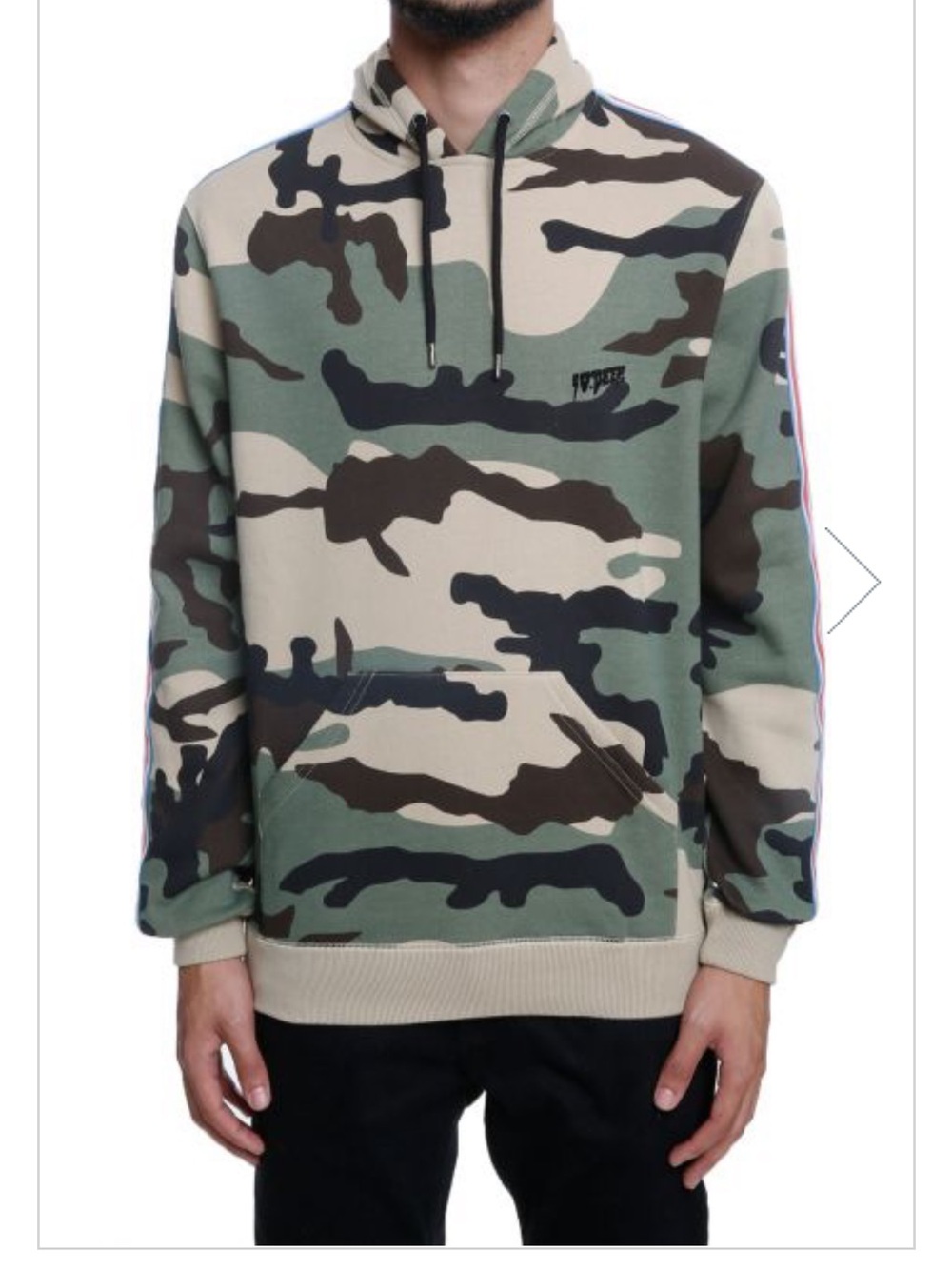 10.Deep Men's Camo Crewneck Hoodie - Green, Tan, Brown